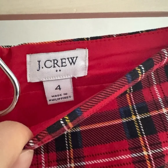 J Crew Red Plaid Skirt - Picture 4 of 4